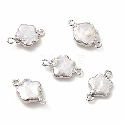 Baroque Natural Keshi Pearl Connector Charms PEAR-P004-22B-P01-1