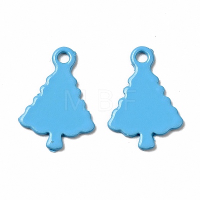 Spray Painted 201 Stainless Steel Charms STAS-G304-28B-1