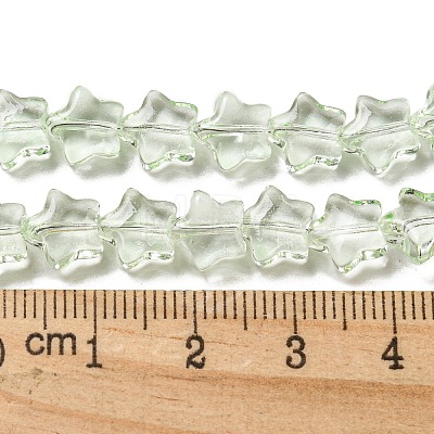 Baking Paint Transparent Glass Beads Strands DGLA-A07-T8mm-KD06-1