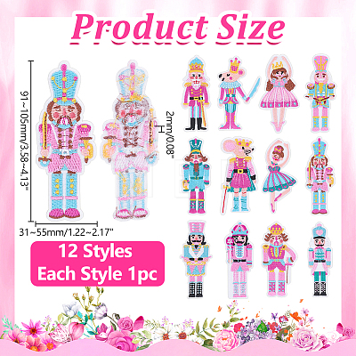 12Pcs Polyester Embroidery Sew on Ornament Accessories PATC-WH0008-258-1