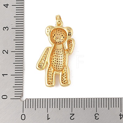 Brass Micro Pave Cubic Zirconia Pendants KK-E111-44C-G-1