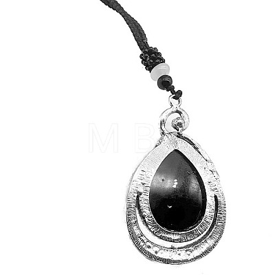 Natural Obsidian Pendants Necklaces for Women Men MT3574-1