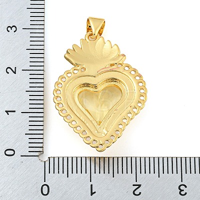 Rack Plating Brass Pendants ZIRC-L100-163G-09-1