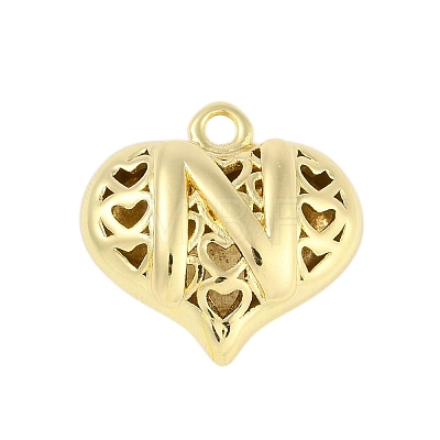 Hollow Brass Pendants for Valentine's Day KK-M289-03N-G-1