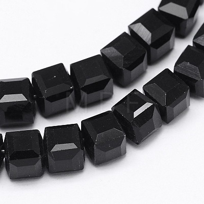 Faceted Cube Glass Bead Strands X-EGLA-E041-5mm-A04-1