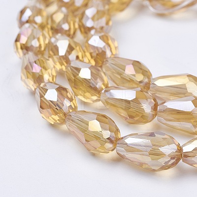 Electroplate Glass Beads Strands LS-EGLA-D015-15x10mm-24-1