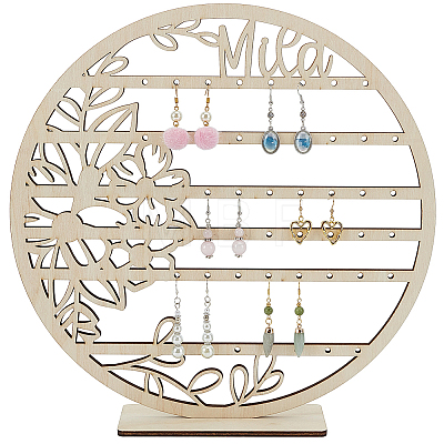 6-Tier Tabletop Wooden Earring Organizer Display Stands EDIS-SP0001-05-1