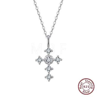 925 Sterling Silver Micro Pave 5A Clear Cubic Zirconia Pendants SE-CBA9BBC-05P-1