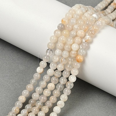 Natural White Moonstone Beads Strands G-D294-4mm-01-1