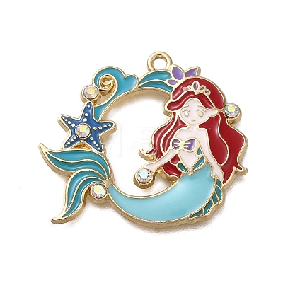 Alloy Enamel Pendants ENAM-S021-01G-B-1