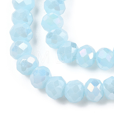 Electroplate Glass Beads Strands EGLA-A034-P2mm-B15-1