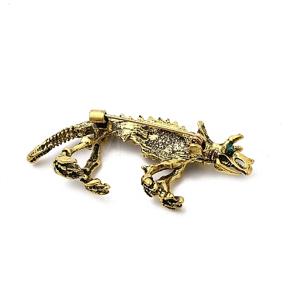 Alloy Rhinestone Brooches for Clothes LS-JEWB-F042-11AG-1