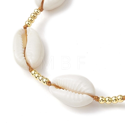 Shell Beads Anklets for Women AJEW-AN00593-1