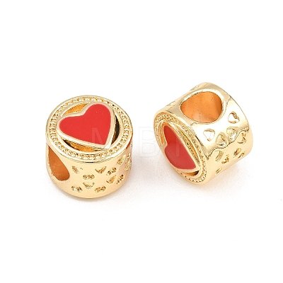 Alloy Enamel European Beads AL-CBAC2D3-22G-04-1