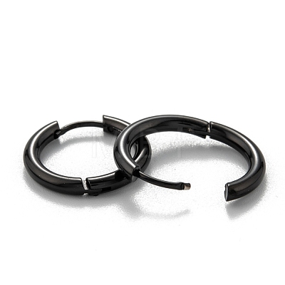 304 Stainless Steel Huggie Hoop Earrings EJEW-O087-09D-EB-1