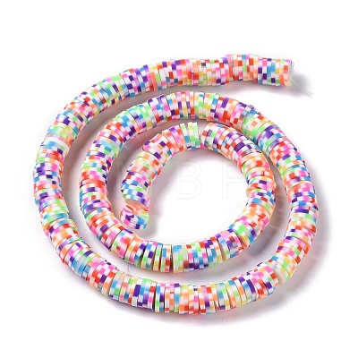 Handmade Polymer Clay Beads Strands X-CLAY-R091-8mm-02-1