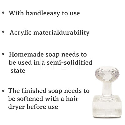 Clear Acrylic Soap Stamps DIY-WH0438-002-1