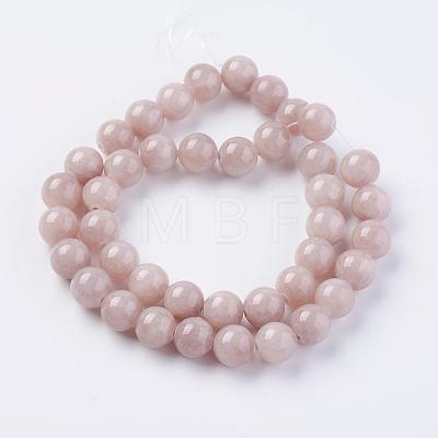 Natural Yellow Jade Beads Strands G-G598-10mm-YXS-06-1
