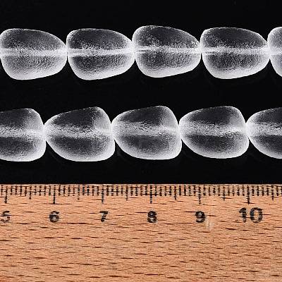 Frosted Handmade Lampwork Beads Strands LAMP-Q041-06F-1