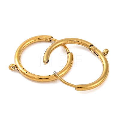 Ion Plating(IP) 304 Stainless Steel Hoop Earring Findings STAS-G339-01G-1