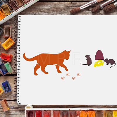 Large Plastic Reusable Drawing Painting Stencils Templates DIY-WH0202-186-1