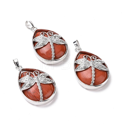 Natural Red Jasper Pendants G-G900-01P-03-1