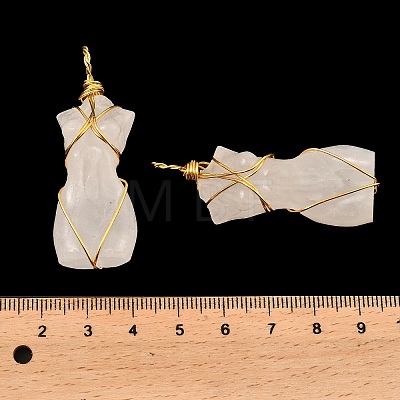 Natural Quartz Crystal Pendants G-K338-30G-08-1