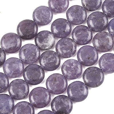Natural Lepidolite/Purple Mica Stone Beads Strands G-L648-B09-15mm-1