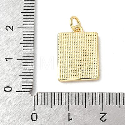 Brass Pave Natural White Shell Pendants KK-S522-09G-K-1
