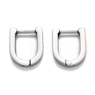 304 Stainless Steel Huggie Hoop Earrings STAS-H156-12B-P-1