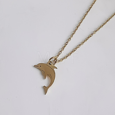 Ocean 201 Stainless Steel Pendant Necklaces for Women FS-WG3364B-03-1