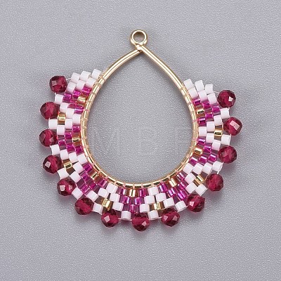 Handmade Japanese Seed Beads Pendants SEED-P003-19D-1