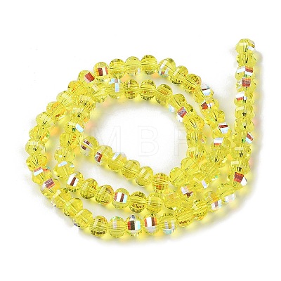 Transparent Electroplate Glass Beads Strands GLAA-Q099-C01-05-1