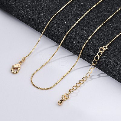 Long-Lasting Plated Brass Boston Link Chain Necklaces X-NJEW-K112-08G-NF-1