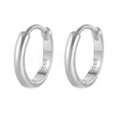 Simple Sterling Silver Circle Hoop Earrings DG6387-6-1