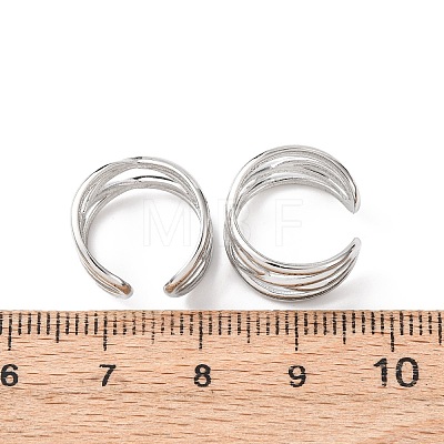 304 Stainless Steel C-Shaped Cuff Earrings EJEW-K268-86P-1