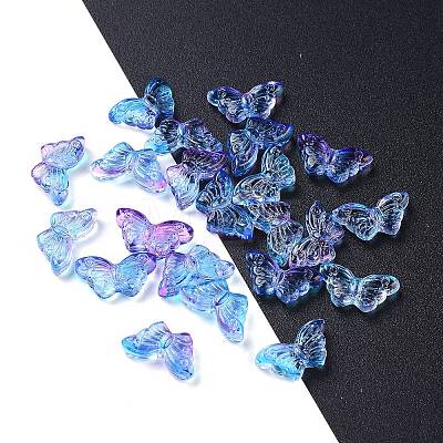 Electroplate Transparent Glass Beads LS-EGLA-L027-E-C01-1