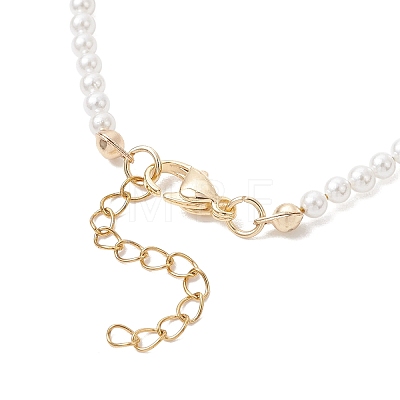 Glass Seed Bead and Shell Pearl White Round Graduated Beaded Bracelets for Women BJEW-JB12980-1