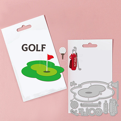 Golf Theme Carbon Steel Cutting Dies Stencils DIY-WH0309-1318-1