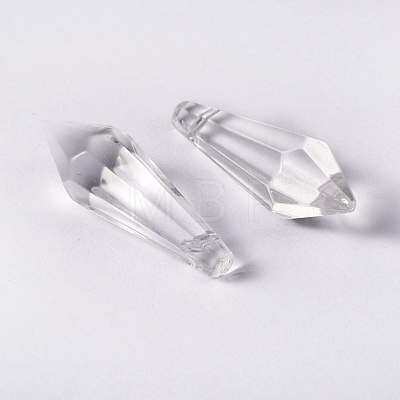 Faceted Glass Pendants GD14x37mmC01-1