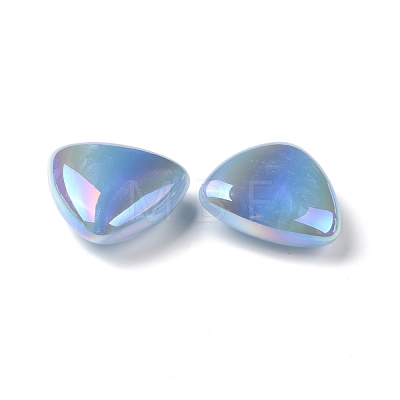 Rainbow Iridescent Plating Acrylic Beads OACR-A010-11D-1