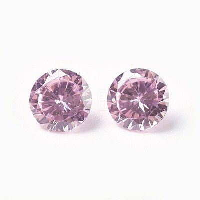 Cubic Zirconia Pointed Back Cabochons ZIRC-WH0001-B12-1