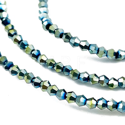 Transparent Electroplate Glass Beads Strands EGLA-A039-T2mm-UA06-1