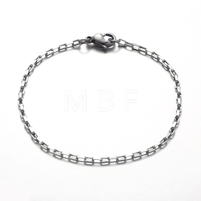 Tarnish Resistant 316 Surgical Stainless Steel Box Chain Bracelets BJEW-JB01865-1