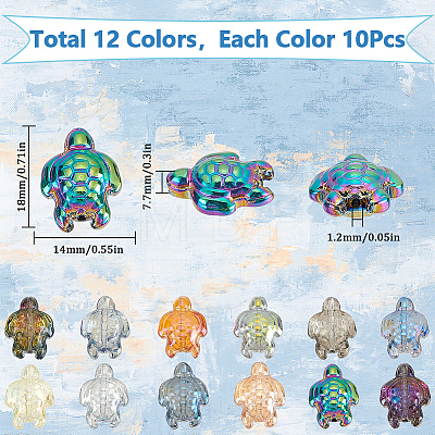 120Pcs 12 Colors Electroplate Glass Beads EGLA-SC0001-32-1