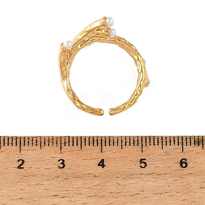Ocean 304 Stainless Steel Cuff Open Rings SA-CBA183D-07G-1