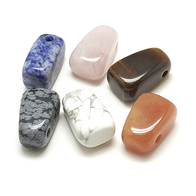 Natural & Synthetic Mixed Gemstone Pendants G-S294-21B-1
