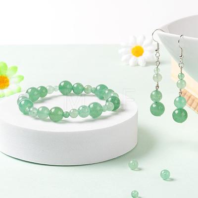 340Pcs 4 Sizes Natural Green Aventurine Beads G-LS0001-23-1