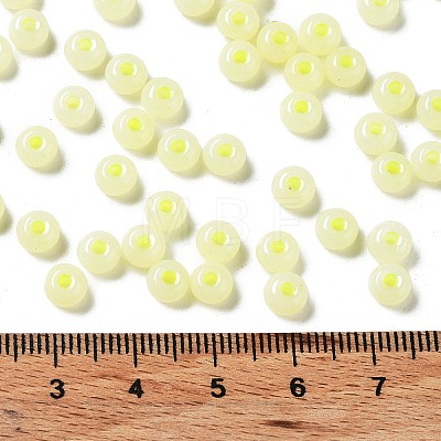Imitation Jade Glass Seed Beads SEED-Z001-A-A07-1