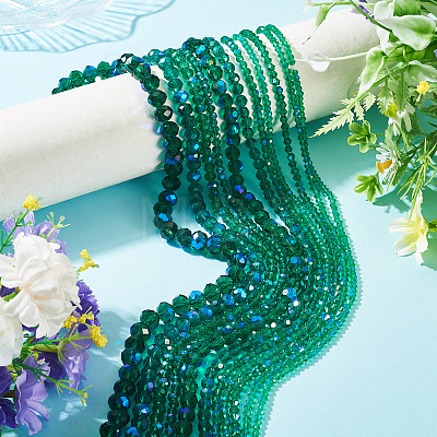 11 Strands 11 Styles Electroplate Glass Beads Strands EGLA-TA0003-01A-1
